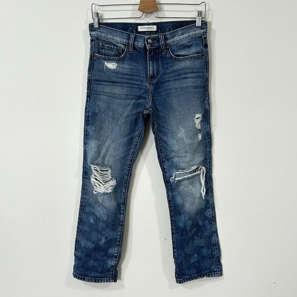 BANANA REPUBLIC Boyfriend Jeans Womens 24P Distressed Medium Wash Soft Denim - Picture 1 of 10